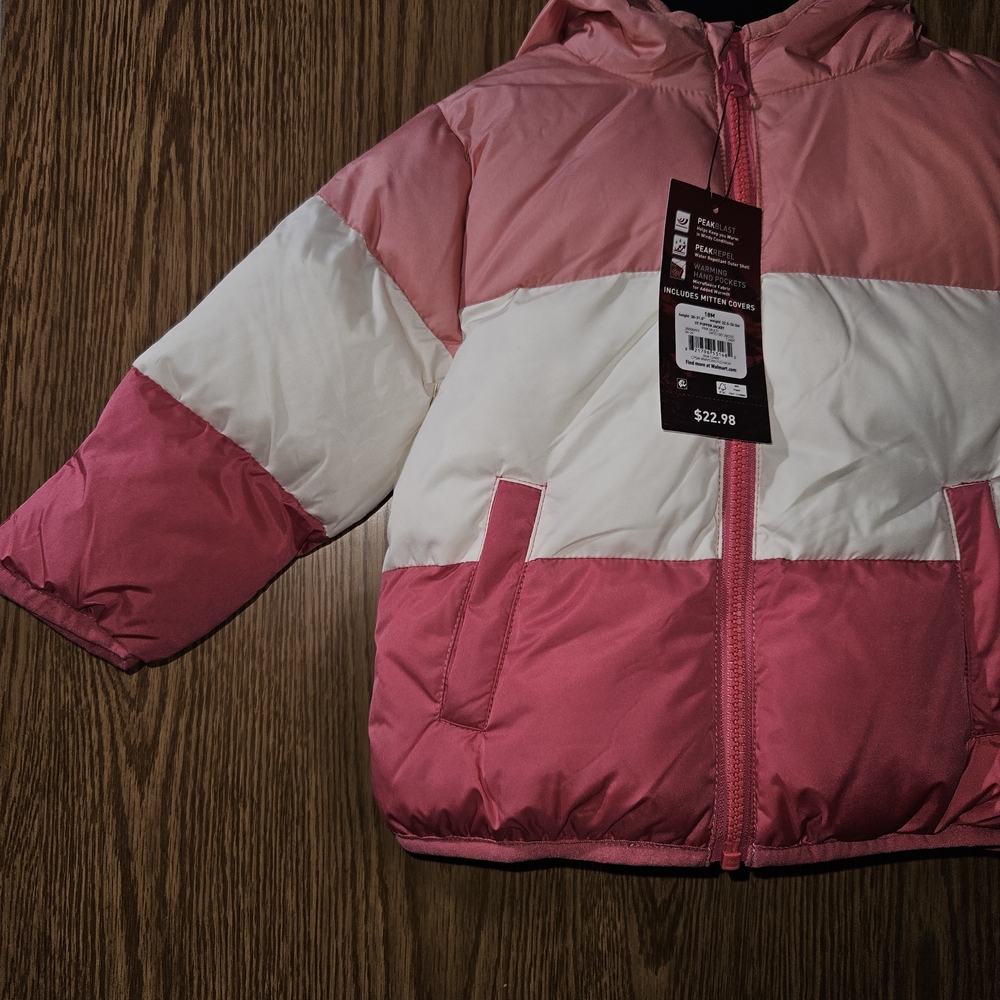 Swiss Tech Colorblock Hooded Puffer Jacket - Picture 2 of 4